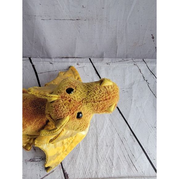 Douglas Cuddle Toys Plush Topaz Gold Amber Golden Dragon 12inch READ - Picture 6 of 10